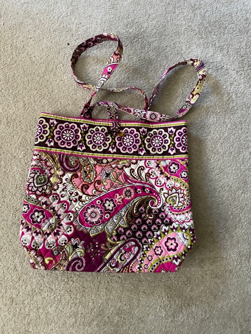 Quilted Pink Paisley Tote Bag - Vera Bradley
